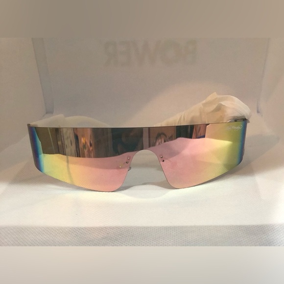 Ed Hardy frameless reflective futuristic love kills slowly shield sunglasses new main image 11